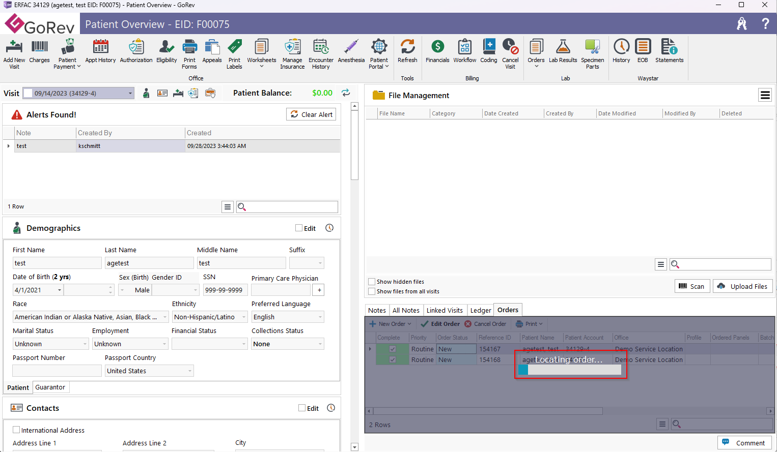 2023-09-28 04_42_13-ERFAC 34129 (agetest, test EID_ F00075) - Patient Overview - GoRev.png