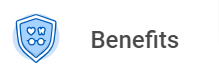 Screenshot of Benefits button