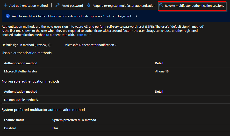 microsoft account reset authenticator