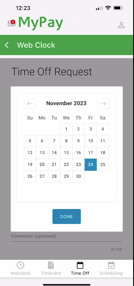 New MyPay web clock time off request calendar.png