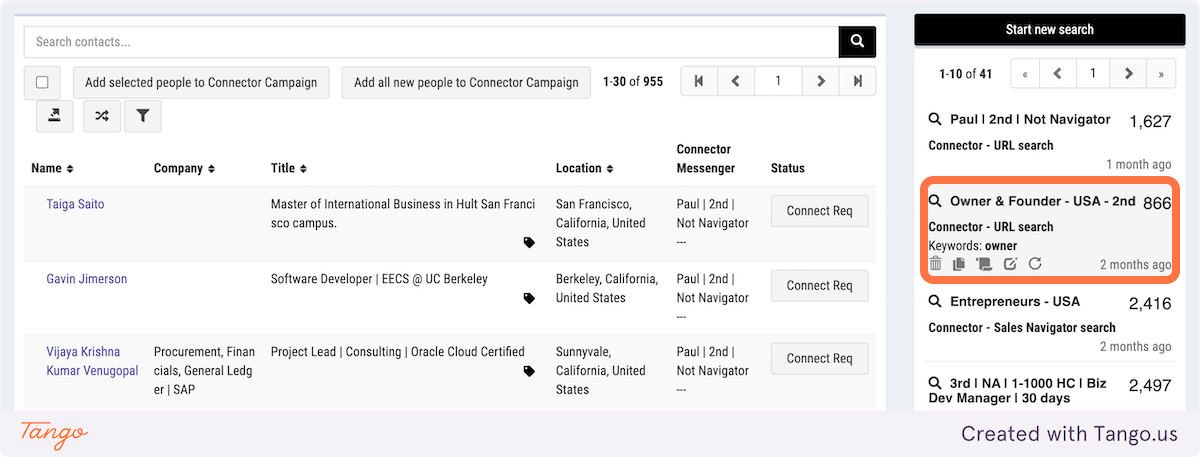 Click on the search to be refreshed