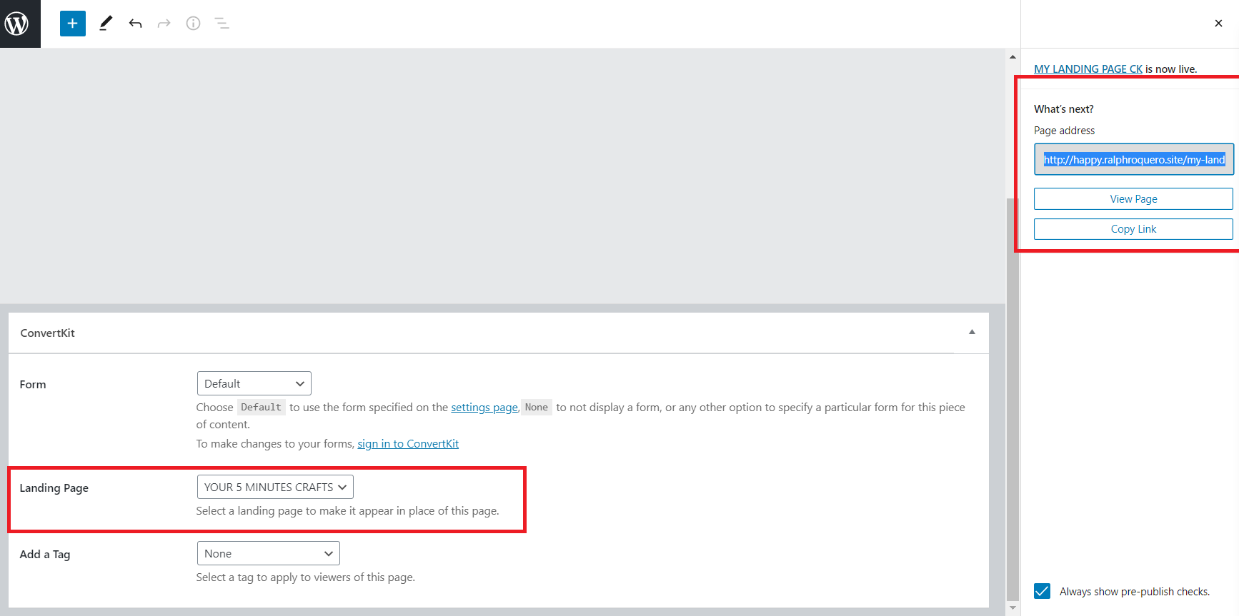 How to Embed ConvertKit Landing Page to your WordPress website? Guru