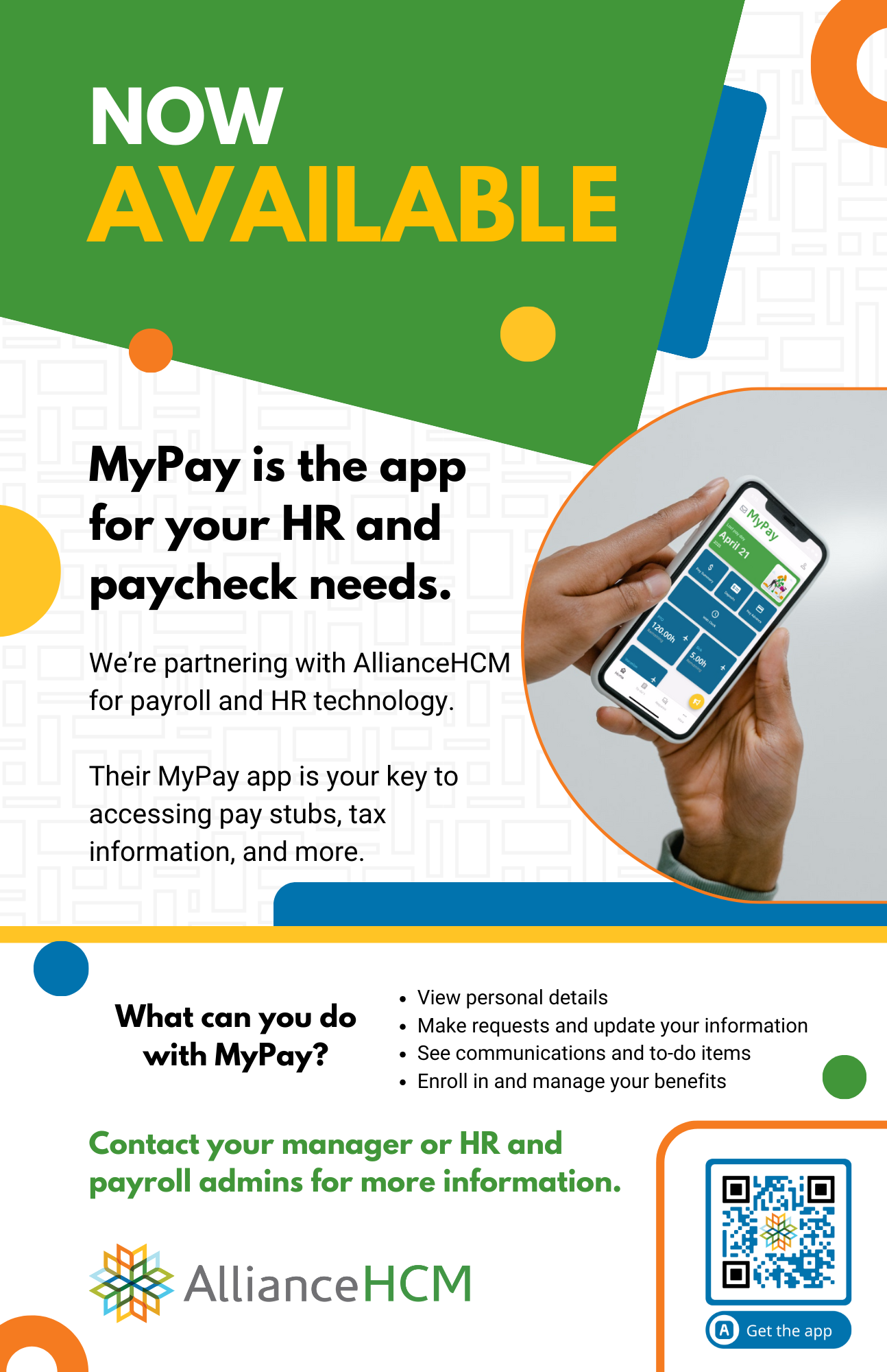 MyPay poster for employee signups Guru