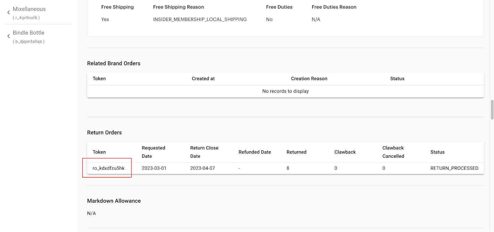 Combined Returns/Incorrect Label Used Guru