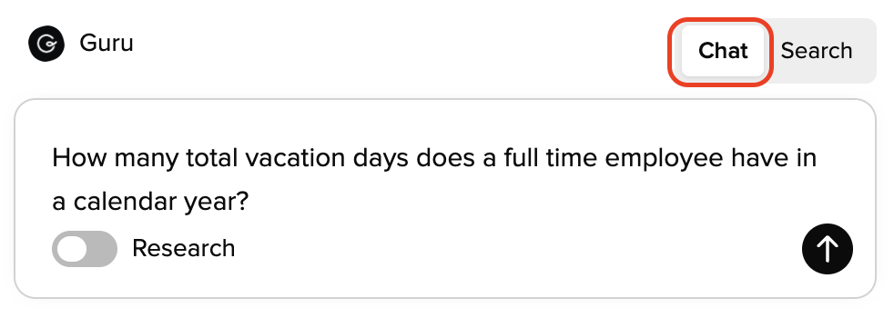 An example of the cadence used in a Guru chat: How many total vacation days does a full time employee have in a calendar year?