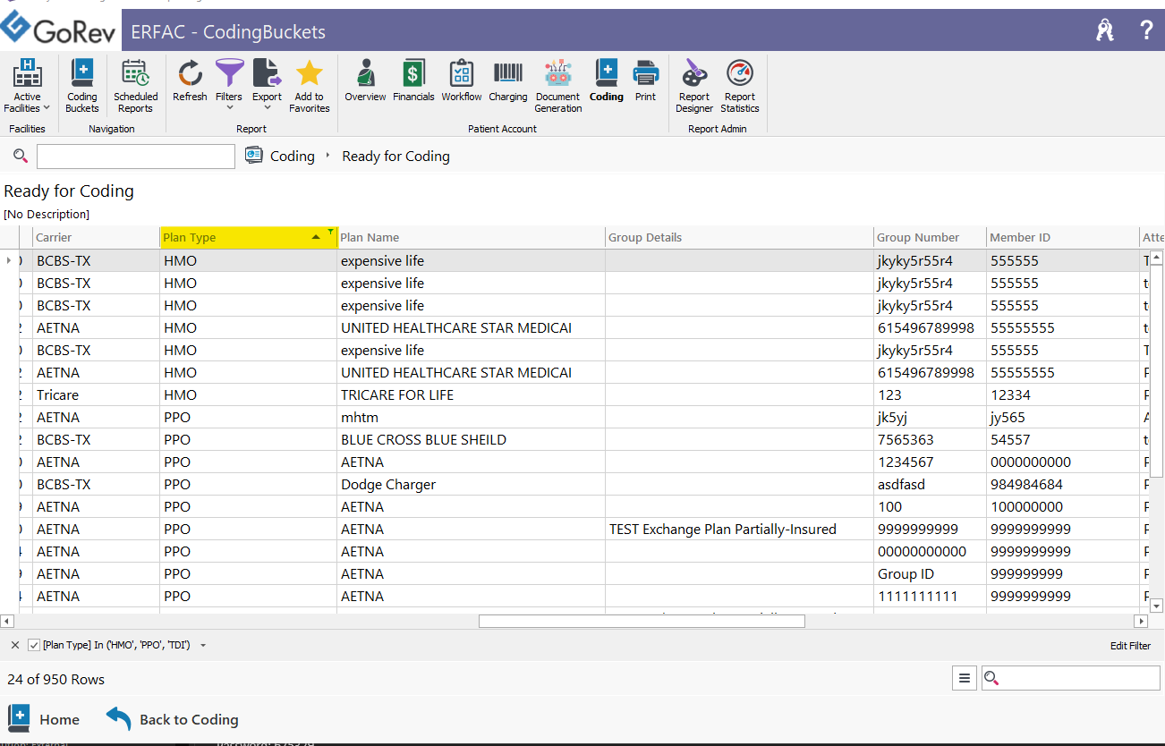 Fixed an issue causing plan information to not populate in the columns