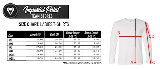 Team Store Size Chart - Dri Fit Shirts | Guru