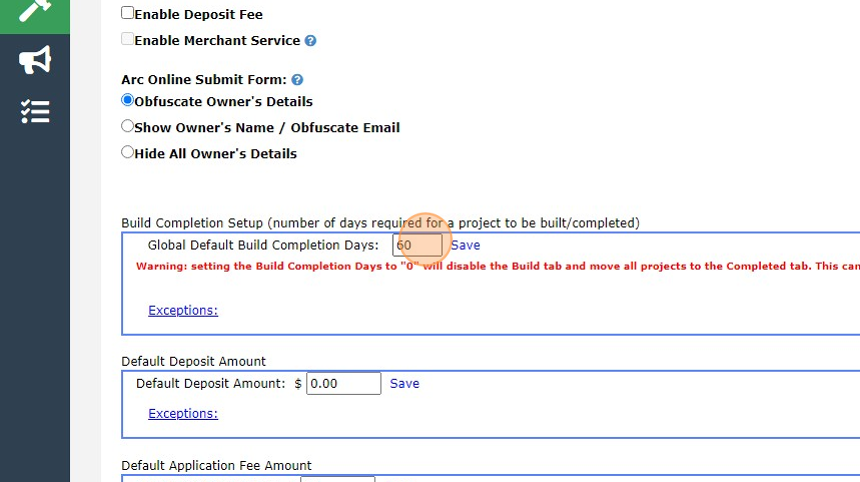 Screenshot of: The default is set to 60, you can change it to however many days your community needs it to be. Click this text field, type in the number, and save.
