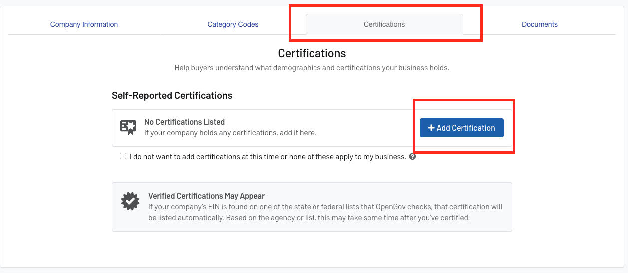 Vendor DBE (Disadvantaged Business Enterprise) Certifications