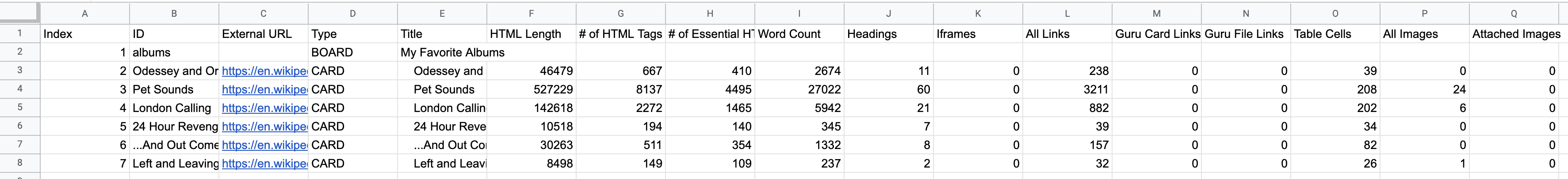 spreadsheet