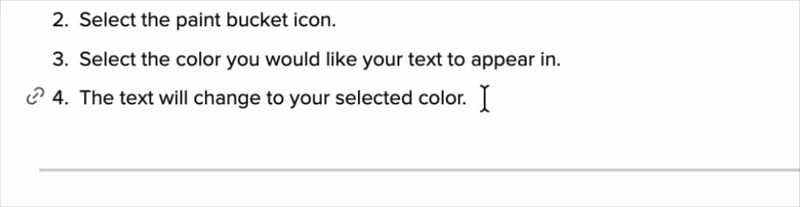 A guru user highlights a section of texts and formats it in red.
